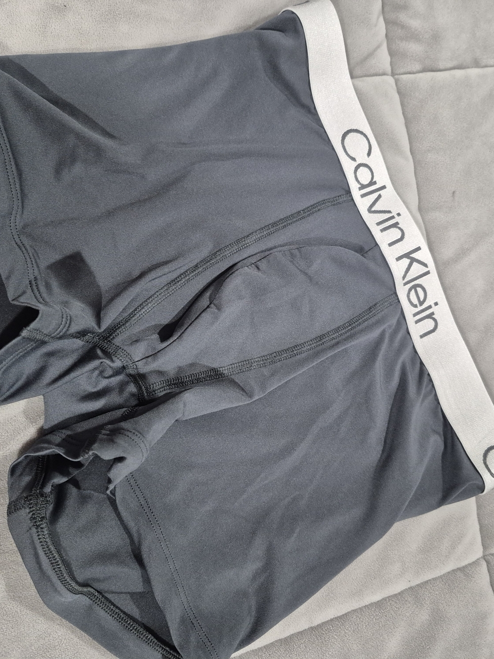 Calvin Klein Men’s Cotton Stretch Boxer Briefs – Navy & Gray Pack - Picture 6 of 8